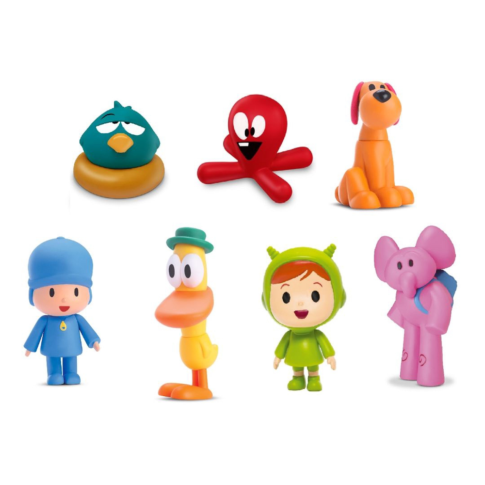 Kit 7 Bonecos - Pocoyo Fred Sonequita Elly Nina Loula Pato Em Promoção ...