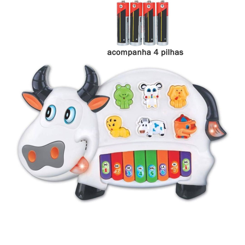 Brinquedo Teclado Infantil Música Luz Piano Cavalo + 4 Pilha em Promoção na  Americanas