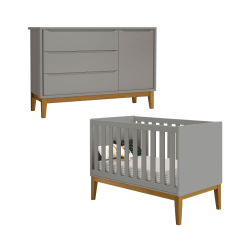 Berço Americano e Comoda Sapateira Classic Cinza Fosco Pes de Madeira - Reller é ruim? Berço Americano e Comoda Sapateira Classic Cinza Fosco Pes de Madeira - Reller é boa?