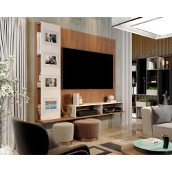 Painel germai estrela - freijo/off white Menor preço em Painel germai estrela - freijo/off white