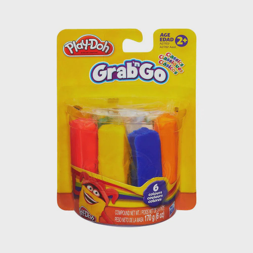 Massa de Modelar PlayDoh Grab'n Go Refil com 6 Cores Sortidas