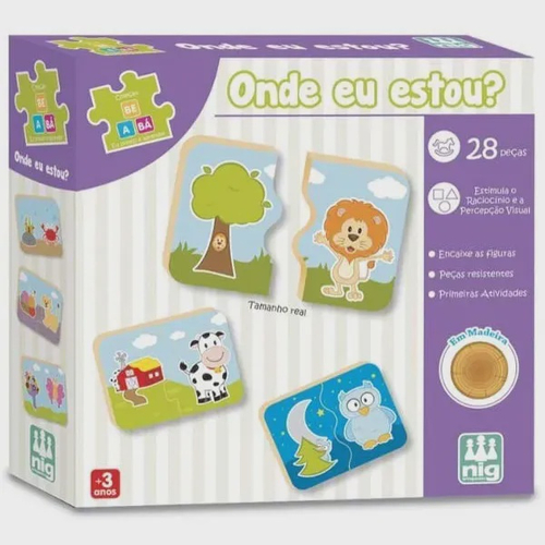 Cjt 6 Jogos Infantil em Madeira Educativo Pedagógico +3 anos