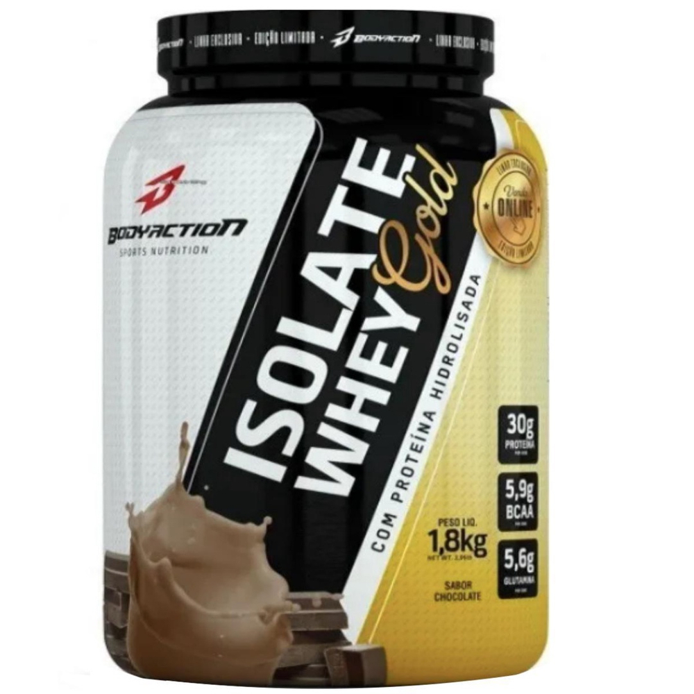 Whey Gold Isolate Definition 1.8Kg Body Action Chocolate em Promoção