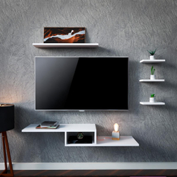 Rack Tv Suspenso Com 4 Nichos Moderno Decoração Conjunto é boa?