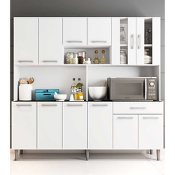 Armário de cozinha 12 portas 1 gaveta Clara Poliman Móveis - Branco é boa?