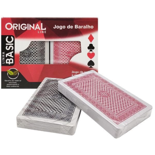 Baralho Plastico Resistente Original Line Com 2 Jogos Truco 21