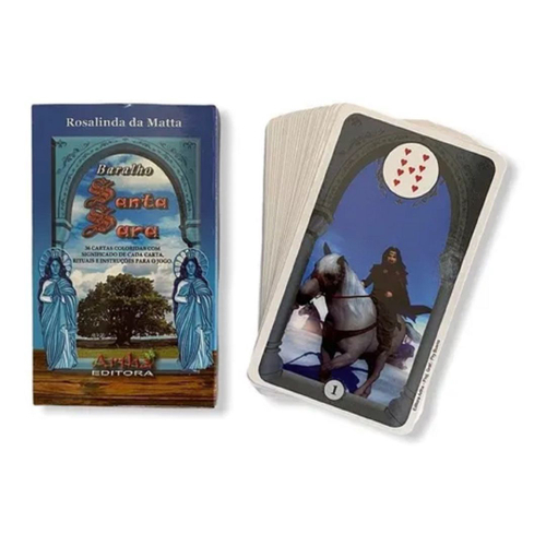 KIT Baralho Cigano Lenormand 36 Cartas + Athame Dourado - META