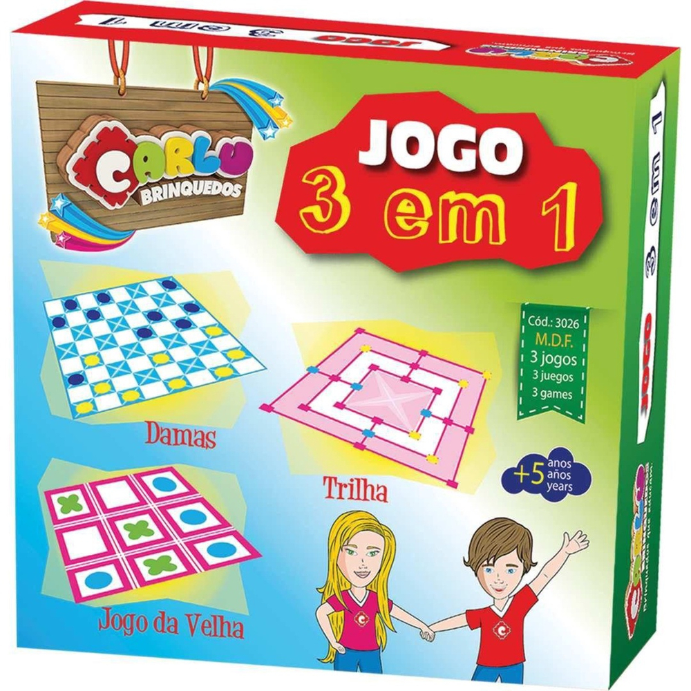 Damas e Trilha - Jogo de Tabuleiro - Ioiô de Pano Brinquedos Educativos