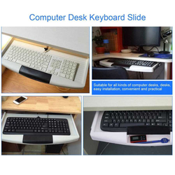 2 unidades / conjunto de teclado slide kit computador mesa gaveta bandeja trilho acessório preto é boa?
