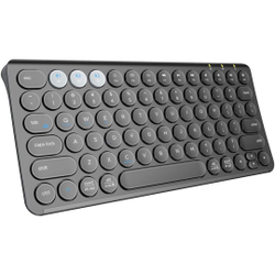 Teclado Bluetooth multi-dispositivo - Samsers Teclado sem fio recarregável, Universal Full Size Ultra Slim Teclado Bluetooth 5.1 para Tablet Smartphone Laptops pc MacBook OS/iOS/Android/Windows - Preto é boa?