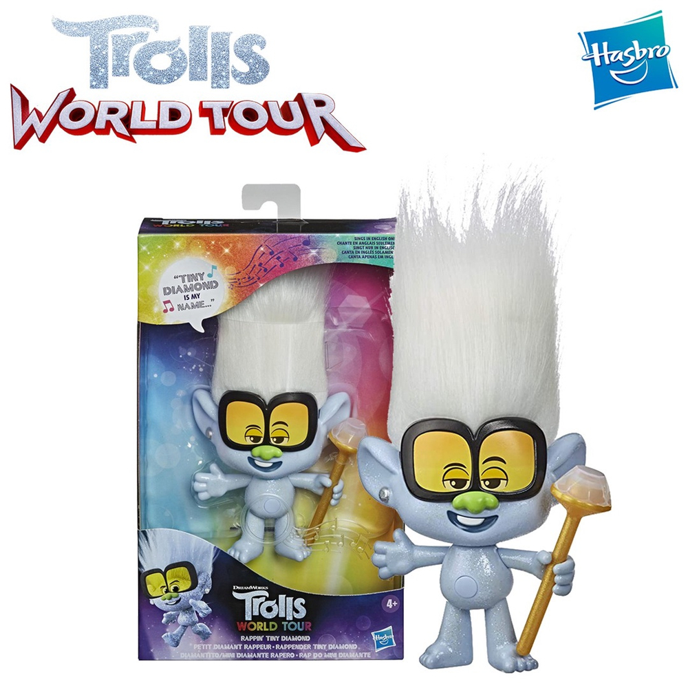 Tiny Diamond Trolls 20 cm World Tour Cantor F0535 - Hasbro no Shoptime