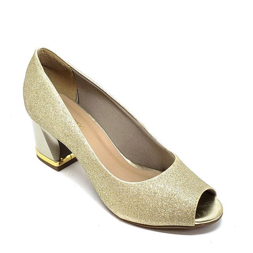 Peep toe hot sale dourada