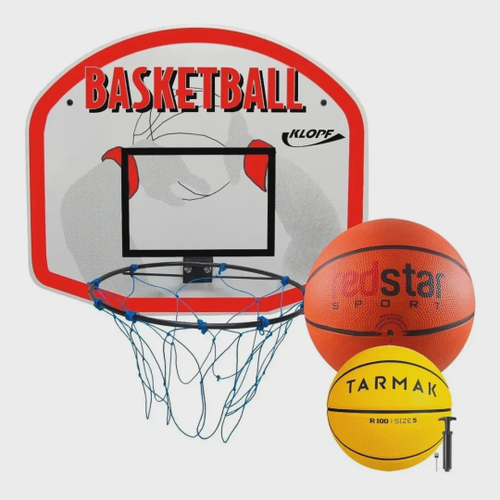 Kit Tabela Aro Rede Basquete + Bola Oficial 7 + Mini Bola 5 no Shoptime