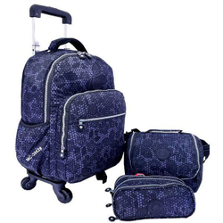 Mochila 4 Roda 360 Kit Escolar + Lancheira + Estojo MC3962 Menor preço em Mochila 4 Roda 360 Kit Escolar + Lancheira + Estojo MC3962
