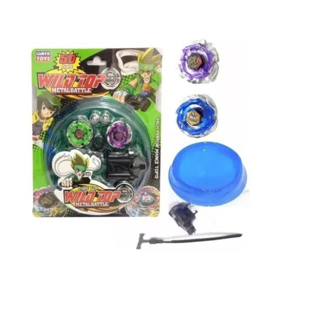 Brinquedo Kit Beyblade/Baiblade Tornado Com Arena E Lançadores