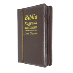 Bíblia Sagrada Letra Gigante Bicolor Marrom Zíper - KingCross é boa?