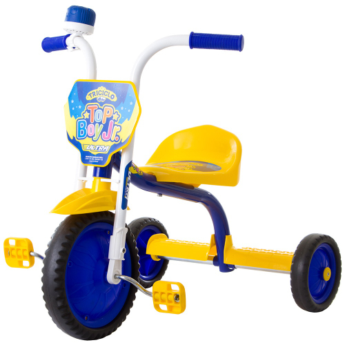 Triciclo Motoca Infantil Menino Com Aro Protetor Azul Overlar