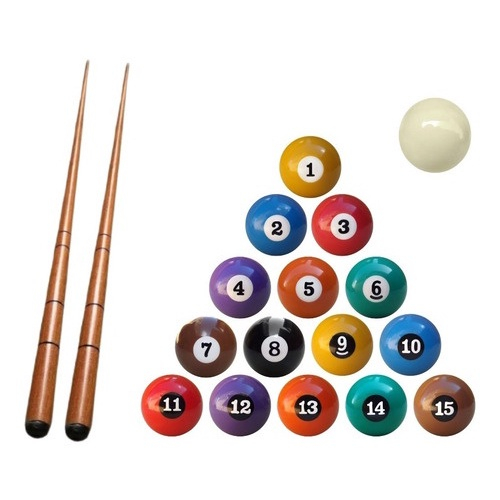 Kit Jogo De Bola Sinuca Para Bilhar / Snooker 54mm Numeradas