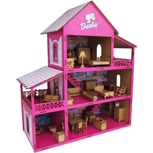 Casinha para Barbie grande com móveis