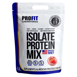 Isolate Protein Mix Morango 1,8kg Profit Menor preço em Isolate Protein Mix Morango 1,8kg Profit
