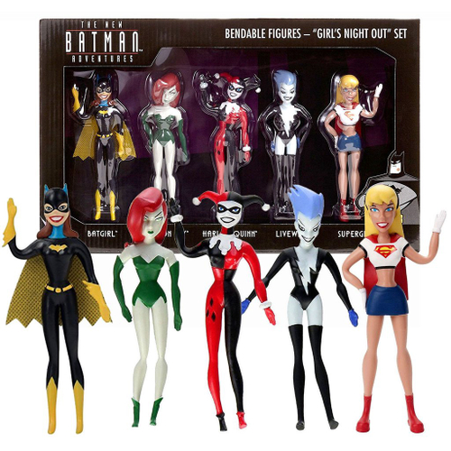 Boneco Flexível Batman + Boneca Arlequina Harley Quinn dc