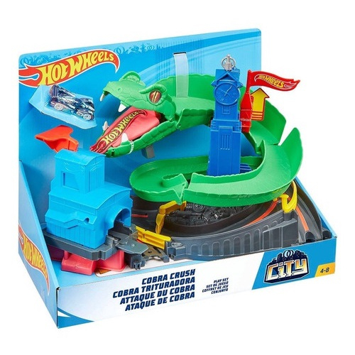  Hot Wheels City Cobra Crush Playset : Toys & Games