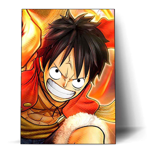 Luffy Rebaixado. One Piece. Quadro decorativo de anime em MDF