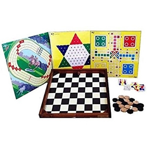 Tabuleiro Conj. Jogos Ludo - Dama - Xadrez Chinês - Hipismo no