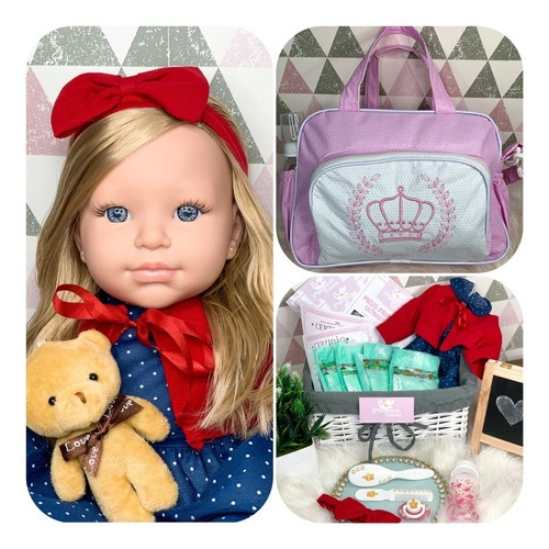 Boneca Bebê Reborn Real 18 Itens Bolsa Maternidade Promoção!