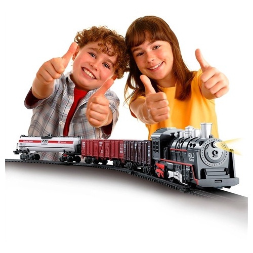 Ferrorama Trem Brinquedo 27 Peças Som E Luz