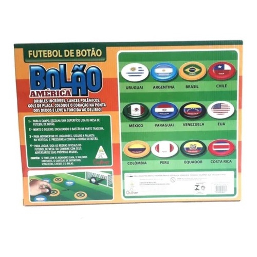 Kit Jogo Futebol De Botão Completo Seleções 2 Clássicos Original Gulliver  em Promoção na Americanas