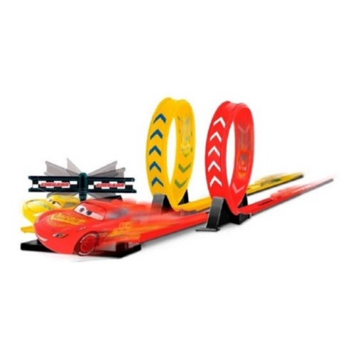 Pista De Corrida Mcqueen Carros Looping 360 Com 2 Carrinhos em