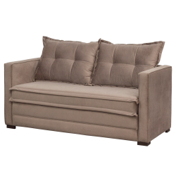 Sofá Cama Casal Articulável 2 Lugares Londres Suede Marrom - D'Monegatto é boa?