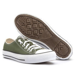 Tênis All Star Cano Baixo Verde Militar Menor preço em Tênis All Star Cano Baixo Verde Militar