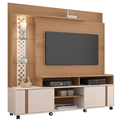 Menor preço em Estante Home Theater Vitral Freijó Off White - hb Móveis