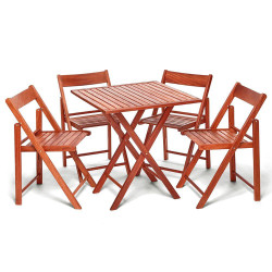 Jogo de Mesa de Madeira com 4 Cadeiras Dobráveis Mogno Premium UneFlexo é boa?