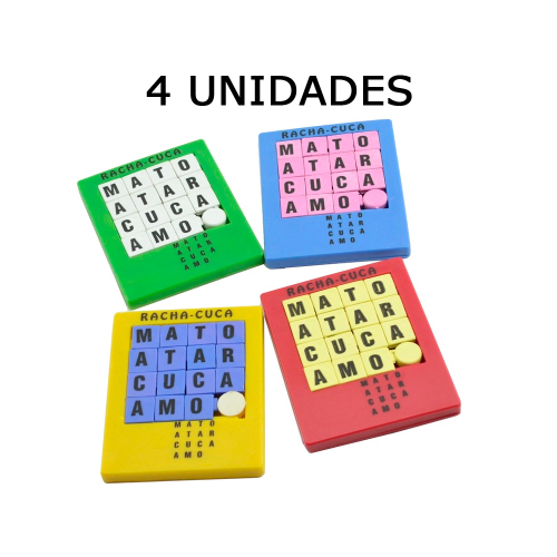 3 Racha Cuca Jogo Quebra Cabeça Letras Infantil Lembrancinha