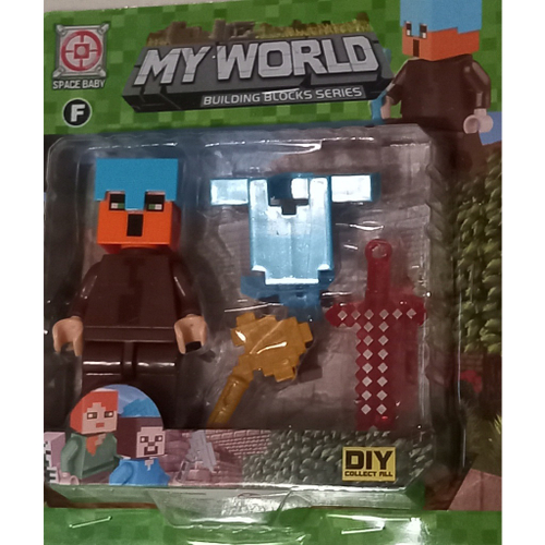 Kit Com 6 Bonecos Minecraft Estilo Coleção E Acessórios Brinquedo