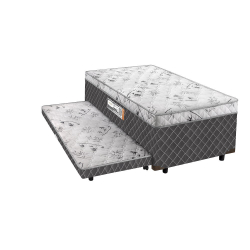 Menor preço em Cama Box Conjugada Solteiro Lightspuma Ana Espuma D28 com Cama Auxiliar 61x88x188cm