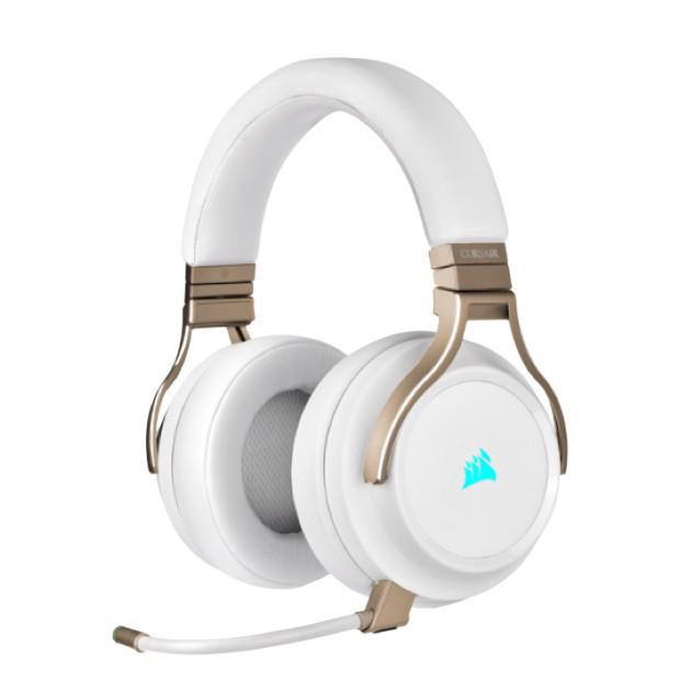 Imagem do produto Headset Gamer Corsair Virtuoso RGB Wireless Branco 7.1 Drivers 50mm, CA-9011186-NA em Americanas