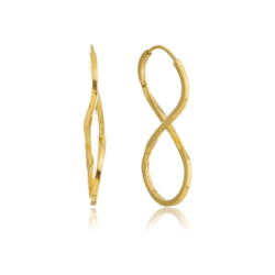 Brinco Ouro 18k Argola Infinito 0.65 Gramas Menor preço em Brinco Ouro 18k Argola Infinito 0.65 Gramas