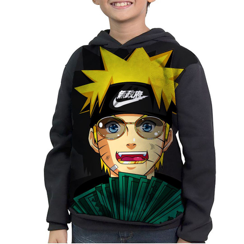 Moletom preto Naruto Todos Os Olhos Anime Arte masculino feminino flanelado  no Shoptime