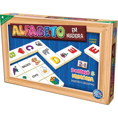 Jogo Educativo e Pedagógico Infantil Dominó de Metades 0010 no Shoptime