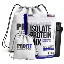 Kit Isolate Protein Mix 1.8Kg + Coqueteleira 700Ml + Mochila - Profit (Chocolate) Menor preço em Kit Isolate Protein Mix 1.8Kg + Coqueteleira 700Ml + Mochila - Profit (Chocolate)