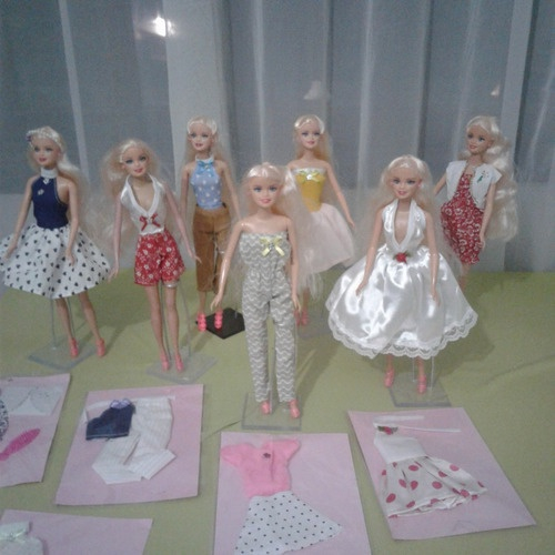 Kit Com 5 Roupinhas Para Bonecas Veste Barbie/frozen