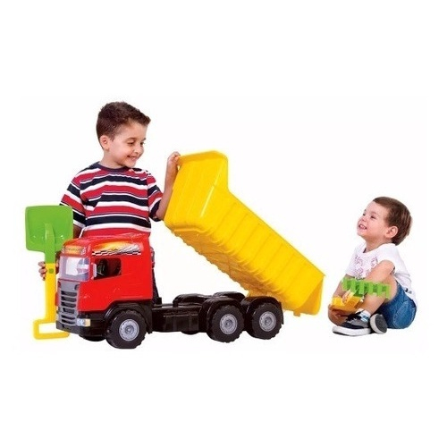 Caminhão Brinquedo Caçamba 4x4 Infantil Menino 30x17cm