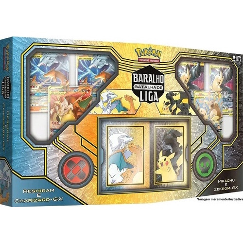 Box Pokémon Batalha De Liga Zekrom Pikachu X Charizard Reshi em Promoção na  Americanas