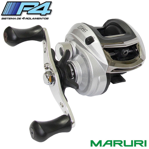 Combo De Pesca Carretilha Maruri P4 Com Vara Diamond 1 80mts Linha Multifilamento 0 23mm Em