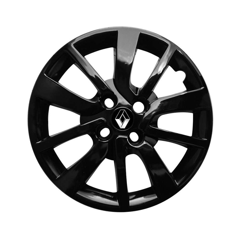 Calota Preta Aro Renault Novo Sandero Logan Preto