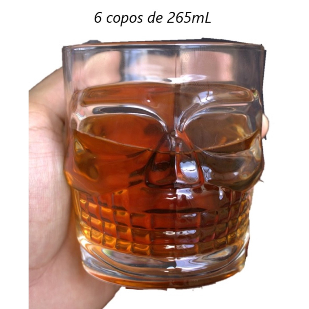 Copos De Whisky Caipirinha 6 Unidades Vidro Luxo Elegante 280mL Copo Para  Uisque Bebidas Drinks Sucos - Meu Canto Shop